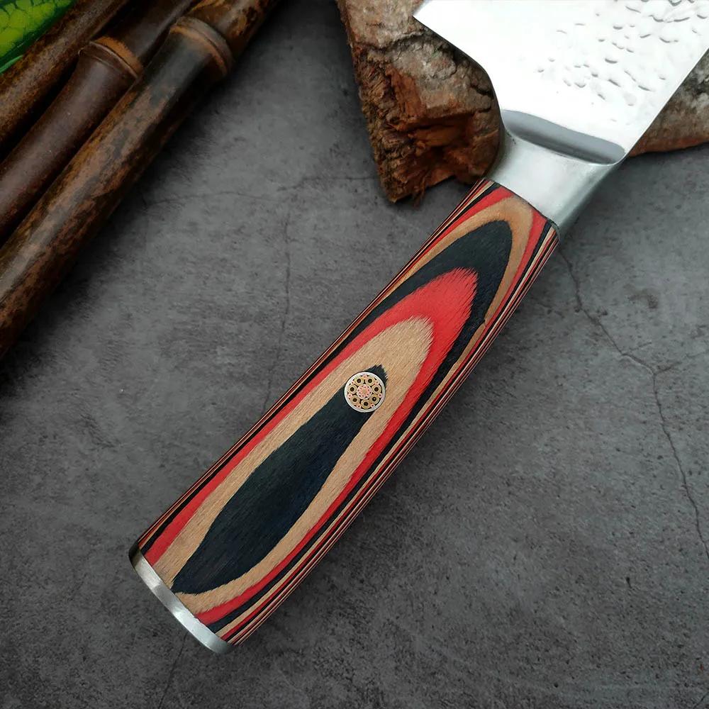5Cr15 Stainless Steel Cleaver Knife Hand Forged Kitchen Knives Wood Handle Chopping Vegetables Slicing Meat Chef Cleaver Knife