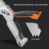 Three-Speed Folding Utility Knife: Heavy-Duty Paper & Cable Stripper with Aluminum Alloy for Industrial and Electrician Use