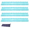 1/4Pcs Mahjong Rack with Magnetic Pusher & Storage Bag, Scalloped Acrylic Mah Jongg Tile Holder Pusher Bar, Gift for American Mahjong Players