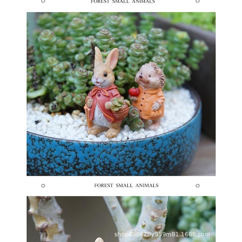 Neue Produkte Garten Igel Kaninchen Niedlichen Tier Sukkulenten Blumentopf Dekoration Harz Handwerk Balkon Blumentopf Dekoration Hause
