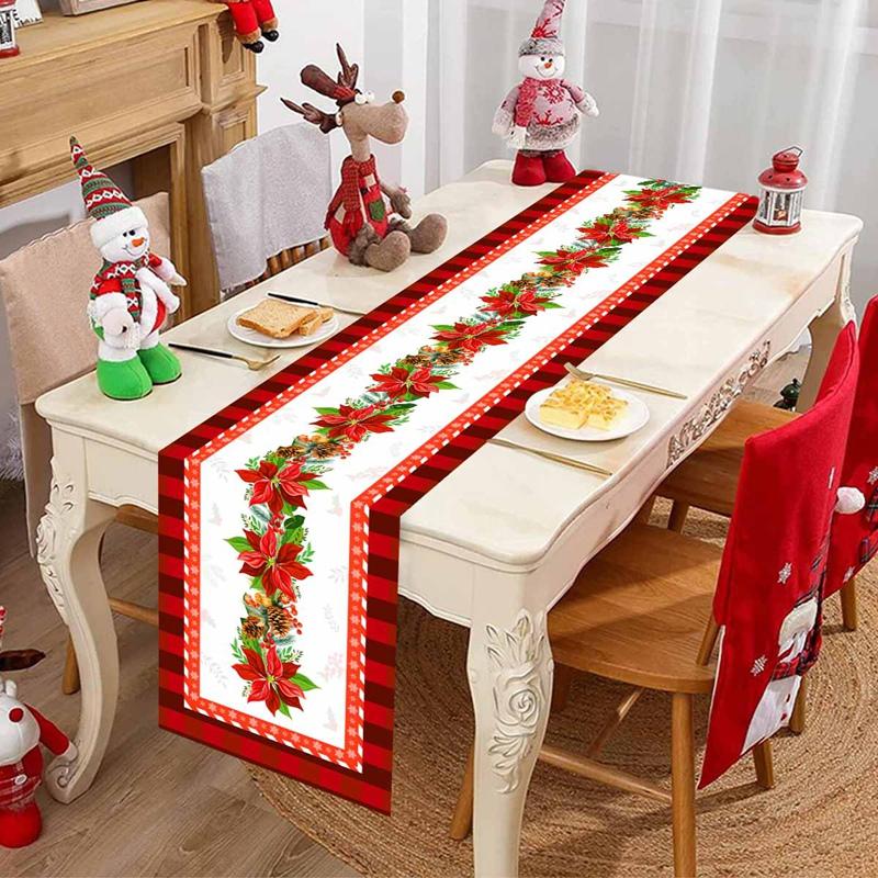 Santa Claus Christmas Table Runner Christmas Decorations For Home 2026 Xmas Table Flag Navidad Noel Gifts New Year Tablecloth