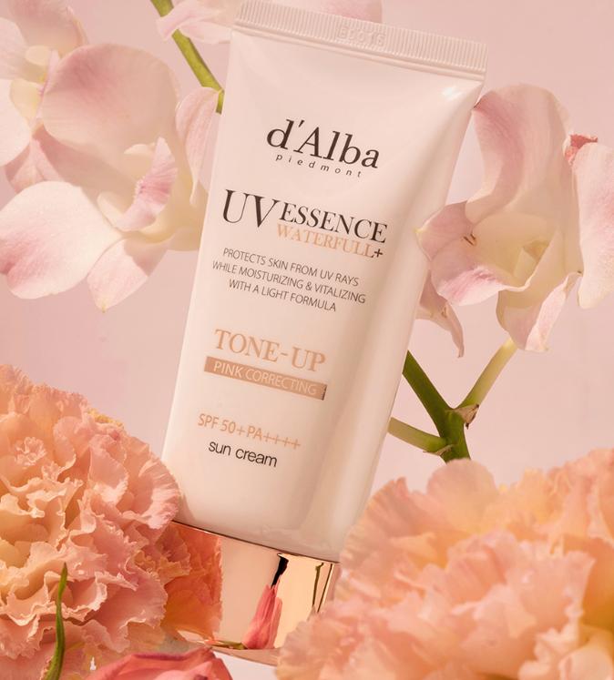 d'Alba Creme Solar Waterfull Tone-Up FPS50+ PA++++ | Clareador e Hidratante Protetor Solar Coreano – 50ml