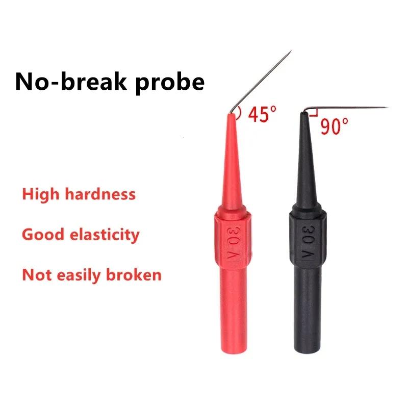 1/2pcs Insulation Piercing Needle Non-destructive Multimeter Test Probes Red/Black 30V-60V For Banana Plug