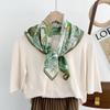 Spring And Summer Light And Breathable 65 * 65Cm Square Scarf Versatile Printed Mulberry Silk Cotton Blended Women'S Silk Scarf