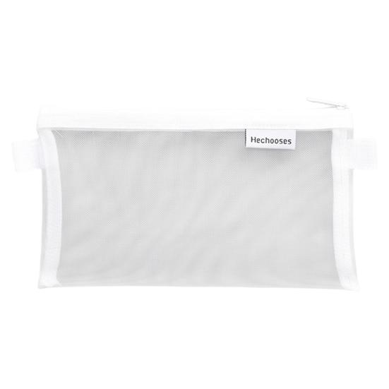 Pencil Case Mesh Simple Lightweight Zipper Nylon Transparent Stationary Storage Bag School Supplies