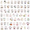 60Pcs Cute Bunny Graffiti Stickers Suitcase Water Cup Stationery Mobile Phone Scooter Laptop Refrigerator Decoration Diy Decals