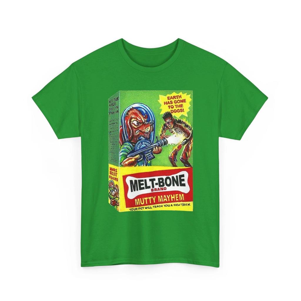 Wacky Packages Melt-Bone Printed T shirt Funny Milk Bone Dog Biscuits Parody