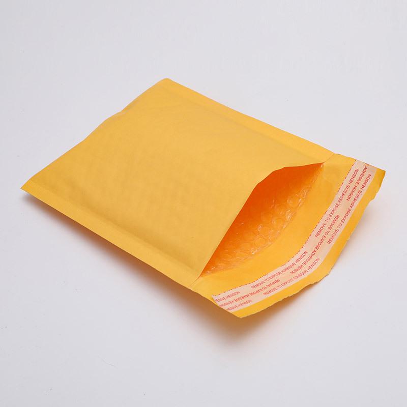 Yellow Kraft Shockproof Bubble Envelope – Pressure-Resistant Clothing Packaging Bag.