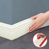 1Pc 2M Self-adhesive Foam Baseboard Wall Stickers Waistline TV Background Floor Corner Skirting Board Stickers Wall Decoration