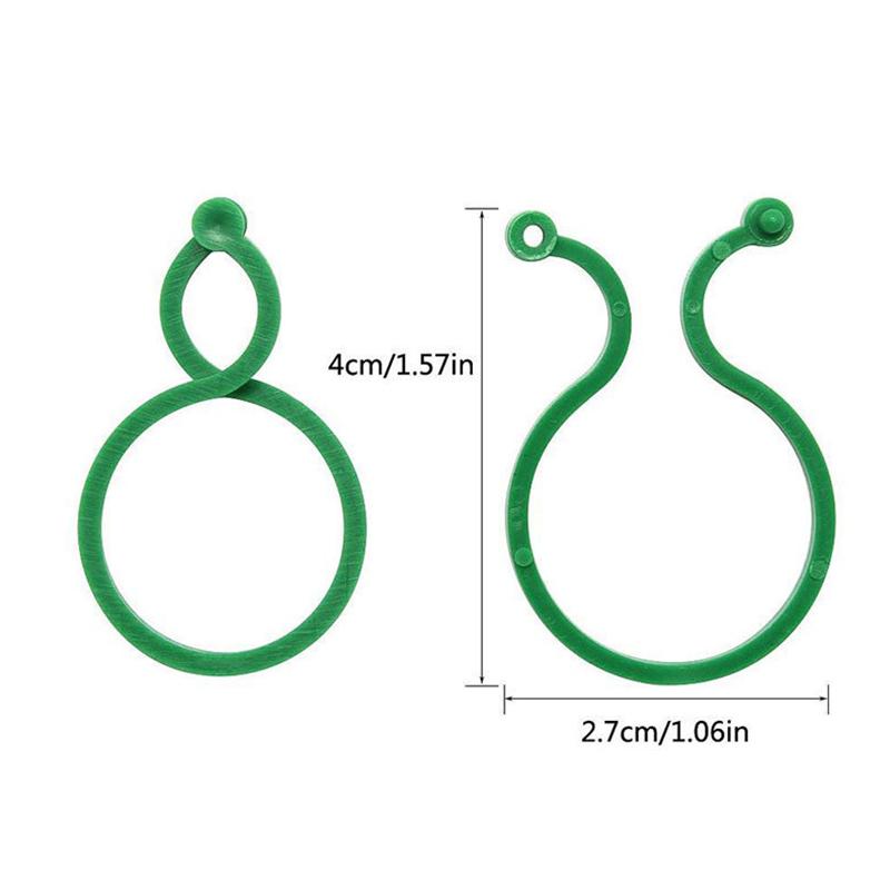 100Pcs Garden Vine Strapping Clips Plant Bundled Buckle Ring Holder Tomato