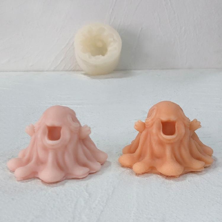 Halloween Silicone Mould 3D Ghostes Casting Mould Candle Molds for Candle Making