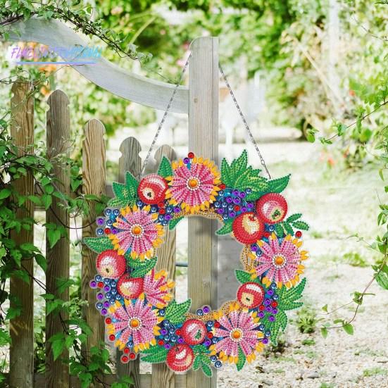 

1 комплект DIY алмазная живопись гирлянда универсальная алмазная живопись ручной работы художественный венок для украшения дома и сада темно-зеленого