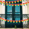 5/10M Rainbow String Bunting Polyester 10/20 Flags Rainbow Pennant Banner Colorful Stripes LGBT Hanging Flags for Indoor/Outdoor