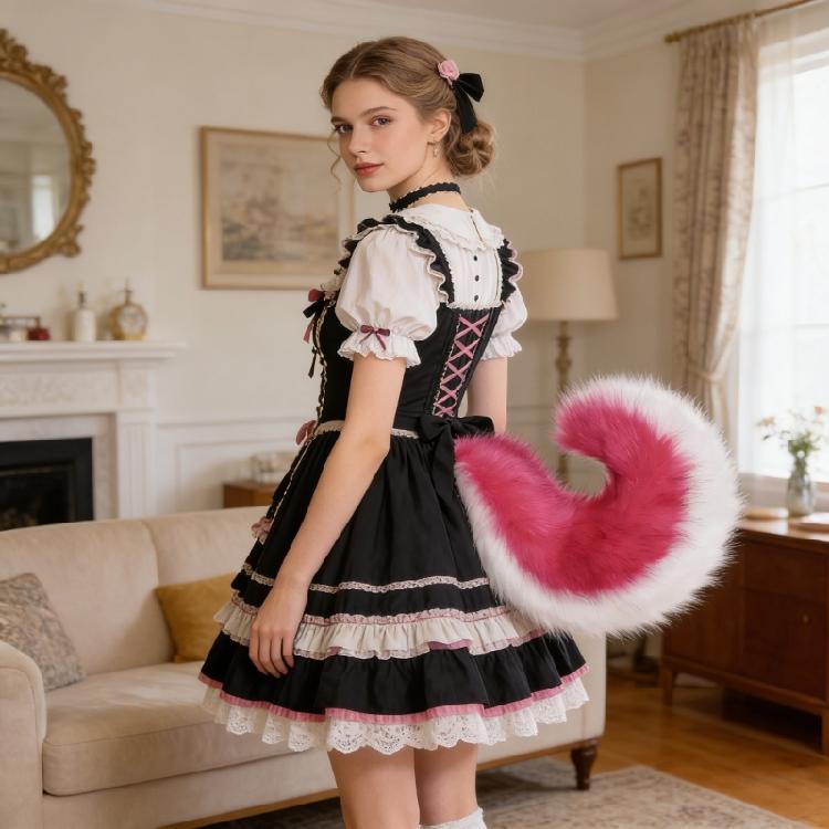 Accessoire de Queue d'Animal Doux et Léger pour Costume Accessoires de Jeu de Rôle Anime Idéal Pour les Fêtes à Thème et les Tenues Créatives