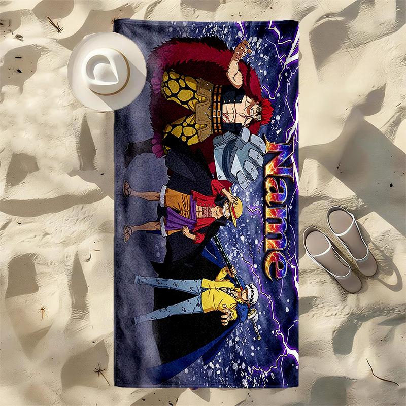 Custom Name One Piece Stylish printed beach towel,a quick-drying, absorbent mat suitable for the beach, pool, gym, and travel fans gift