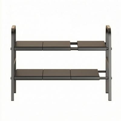 Carbon Steel Under-Sink Storage Rack Space-Saving Expandable Under Sink