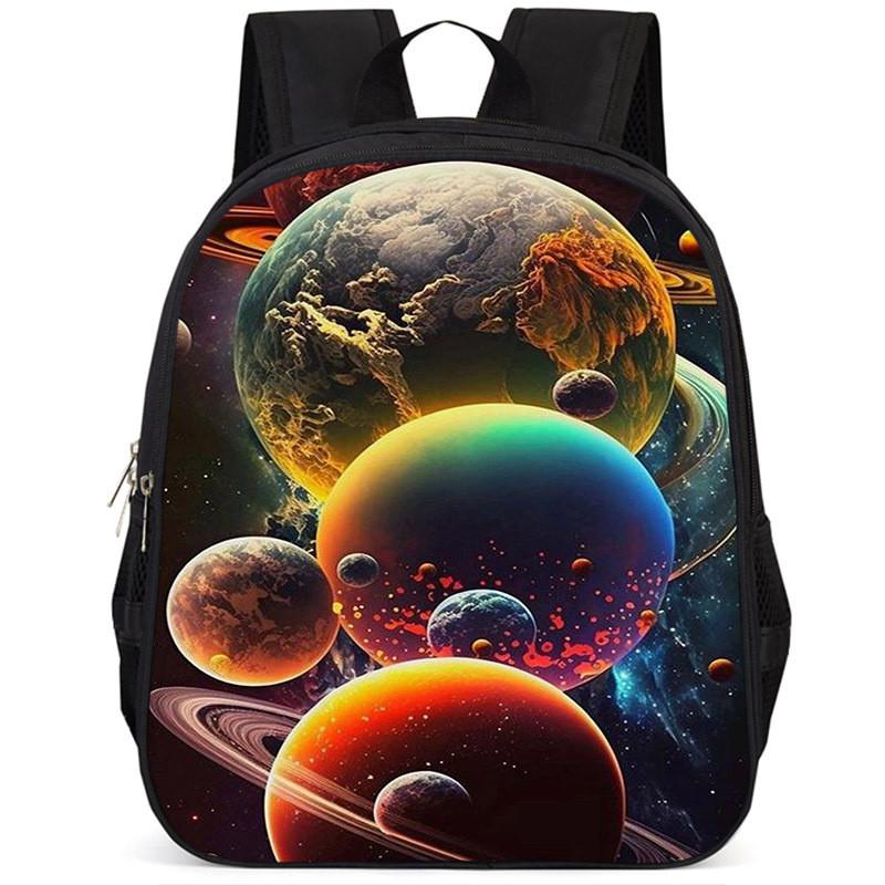 Spacious 15-inch Lightweight Oxford Cloth Backpack For Kids Unisex School Bag