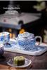 2025 Silver-Plated Ceramic Gongfu Tea Set with Teapot and Cups in Gift Box