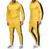Men's Color Block Sweatshirt & Joggers Fitness Set