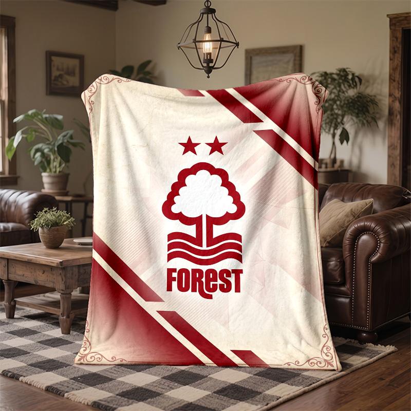 Nottingham Forest Theme Fleece Blanket Cozy Soft Plush Blanket For Bedroom Couch Travel