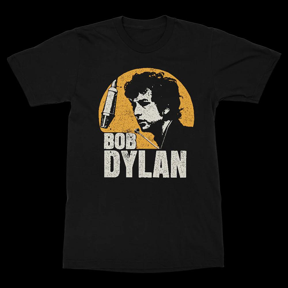 VTG Bob Dylan rock n roll black T-shirt short sleeve All sizes 2F302