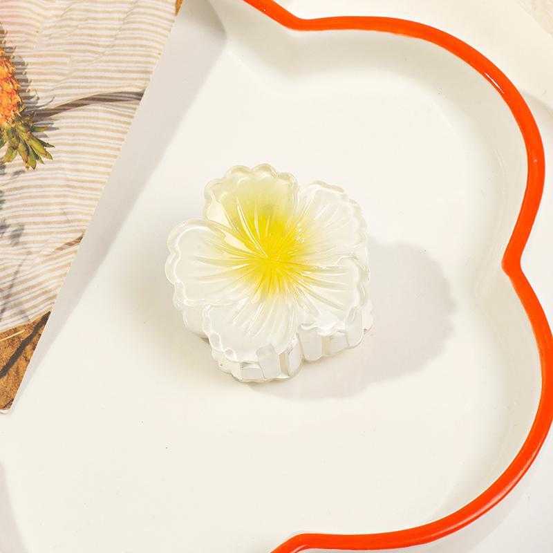 Gradient Flower Hair Claw Clip Sweet Cute Shark Clip Hair Accessories Floral Hair Claws Colorful Hairpins Accessories