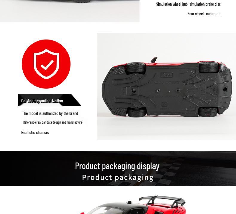 Bburago 1:24 Ferrari SF90 XX Stradale Sports Car Model - Alloy Finish Gift