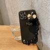 Apple Phone Case Is Suitable For Iphone16/15/14/Xr/Xmax Solid Color All-Inclusive Straight Edge Bracelet Personality