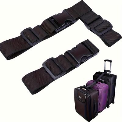 2pcs/set Adjustable Luggage Packing Straps, T-shaped Suitcase Connection Binding Straps, Wheel Suitcase Connecting Rope, Suitcase Attachment