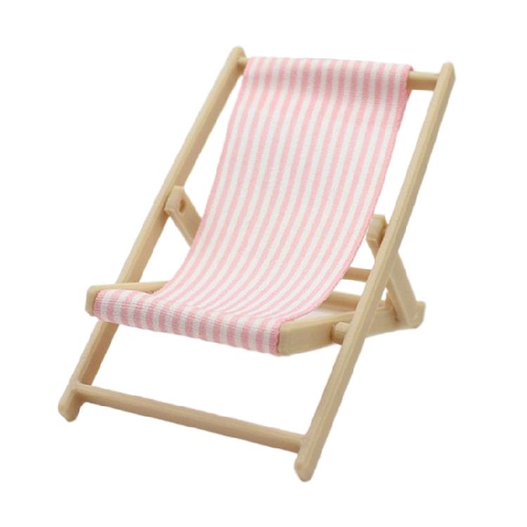 Miniature Dollhouses Display Beach Chair Accessory 1/12 Scale, Realistic Zakka Plastic Chair Dollhouses Props