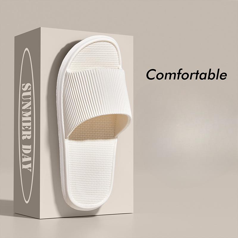 Eine Nummer größer bestellen Sommer Hausschuhe Zehentrenner Herren Hausschuhe Damen EVA Weichsohle Hausschuhe Duschschuhe Paar Rutschfest Lässige Sandalen