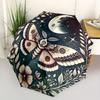 1pc Moonlit Moth Automatic Open/Close Umbrella with Windproof, Functional Design, 8-Rib Sturdy Canopy
