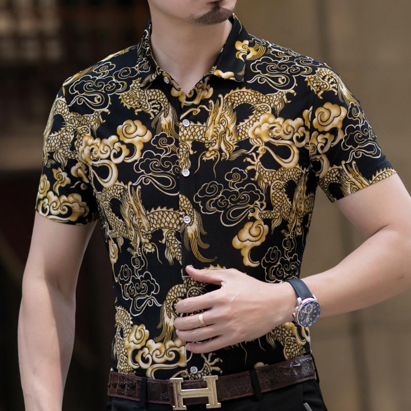 Рубашка с коротким рукавом и цветочным принтом — фото 5