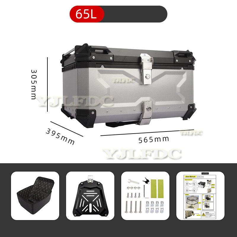 Motorrad Aluminium Topcase 45L 55L 65L Große Kapazität Motorrad Heckkoffer Universelle Gepäck Heckbox Moto Top Case Hohe Quali