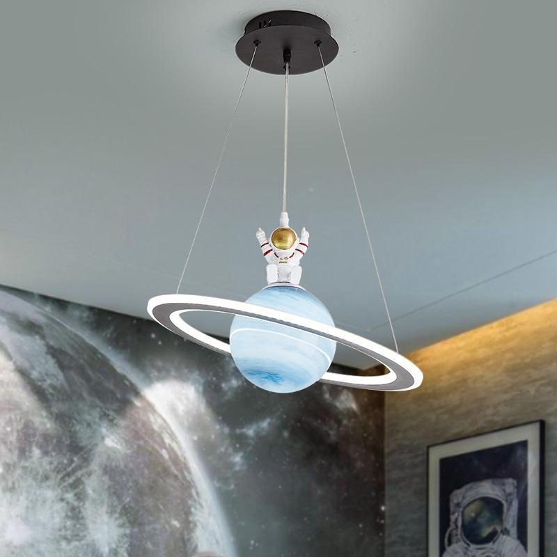 European-style New LED Acrylic Planet Chandelier Hanging Chandelier in Living Room Dining Room Children's Room
