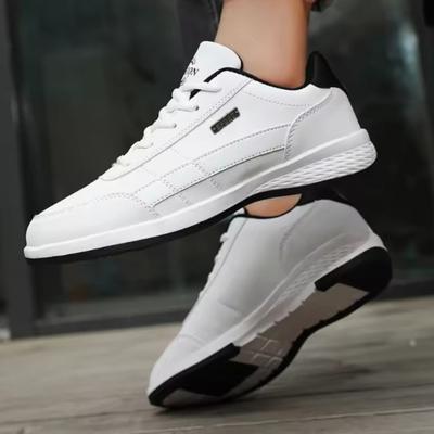 Zapatos para Calzado con Cordones Vulcanizado Hombre Zapatilla de Cuero Casual Cómodo Antideslizante Zapatos Deportivos Hombre Calzado de Exterior Tenis