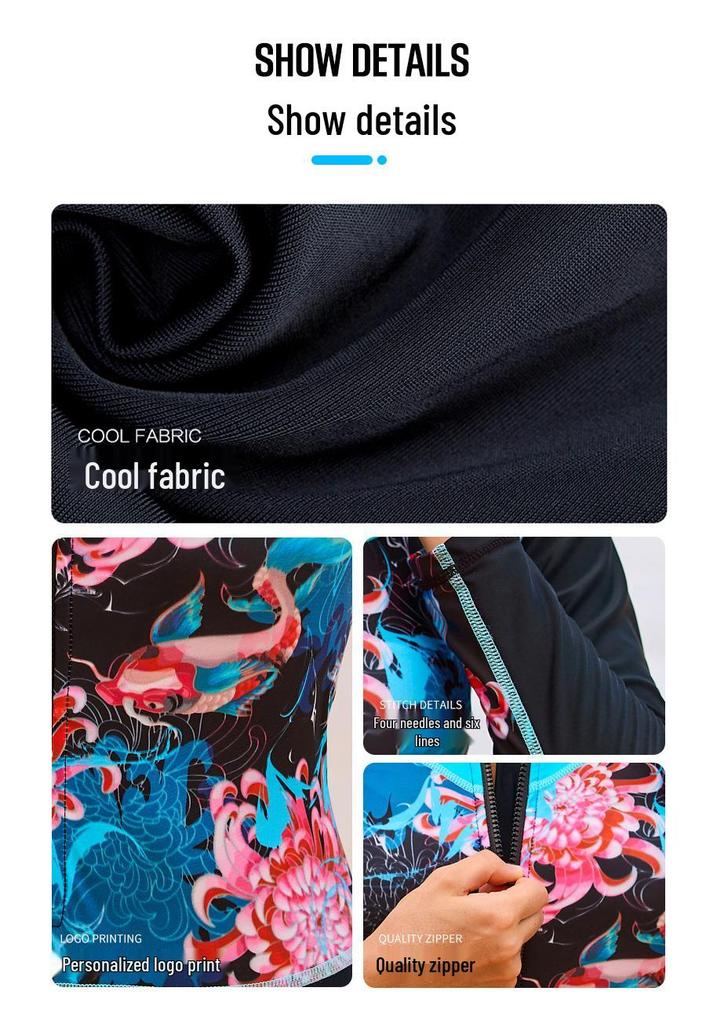 Costum de baie întreg pentru femei, cu mânecă lungă, cu uscare rapidă, imprimat, Onsen, modelator, cu protecție solară și control abdominal, pentru surf și snorkeling