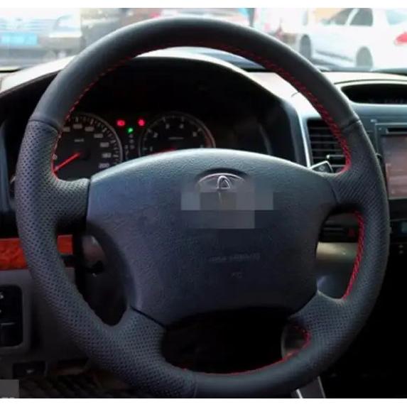 Δερμάτινο κάλυμμα τιμονιού αυτοκινήτου για ράψιμο Για Toyota Land Cruiser Prado 120 Land Cruiser (2003-2007) Τακόμα(2005-2011)