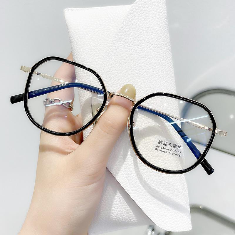 

Metal Round Anti Blue Light Glasses Women Men Retro Square Eyeglasses Frames Transparent Brown Reading Glasses Gafas de Lectura 0