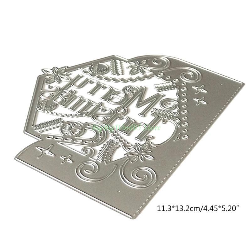 24TE Merry Christmas Cutting Dies DIY Christmas Valentine's Day Birthday Card Supply