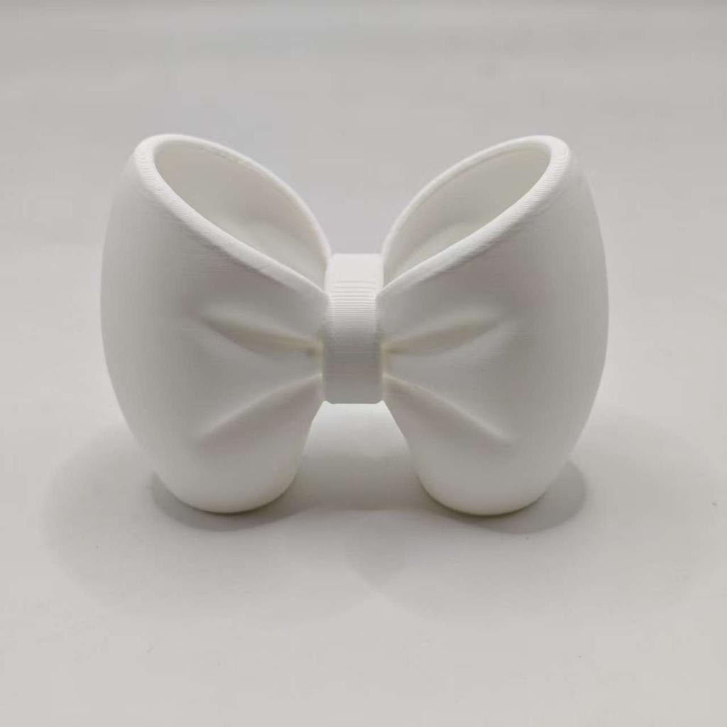 Bow Toothbrush Holder Cute Bathroom Accessories Set with Dual-Compartment Design, Makeup Brushes Holder