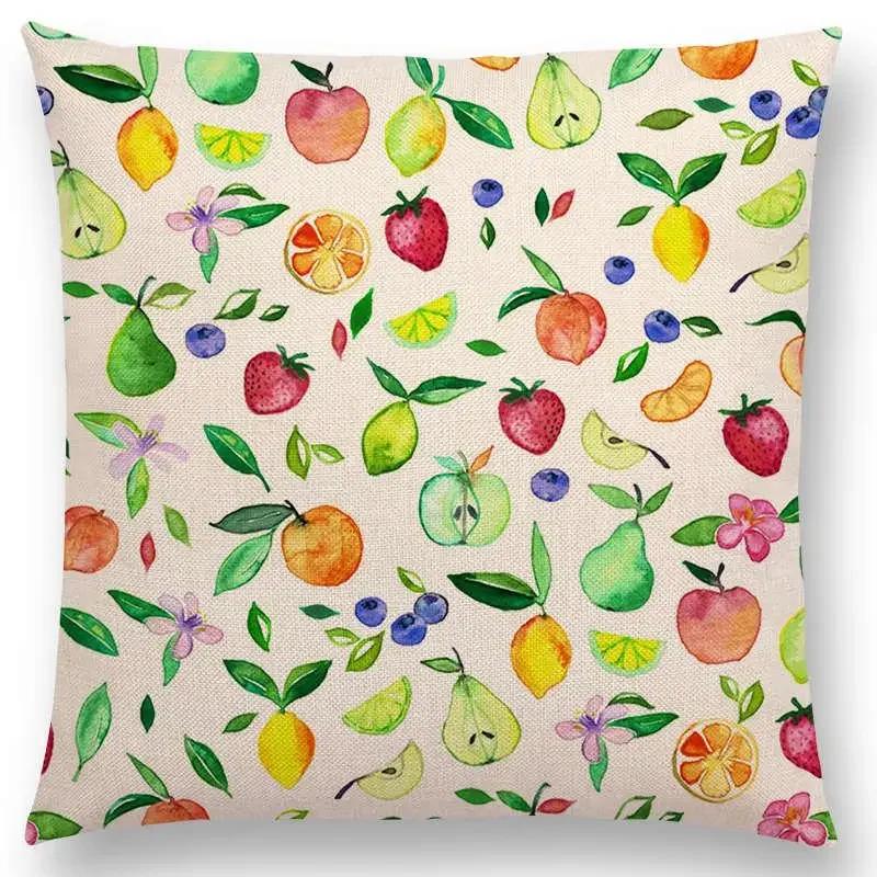 New Cute Christmas Gift Fruit Pumpkin Ice Cream Interesting Art Colorful Decorative Pattern Cushion Cover Sofa Throw Pillow case