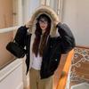 Fur Collar Down Cotton Clothes Women's New Loose and Thickened Winter Warm Cotton-padded Coat
