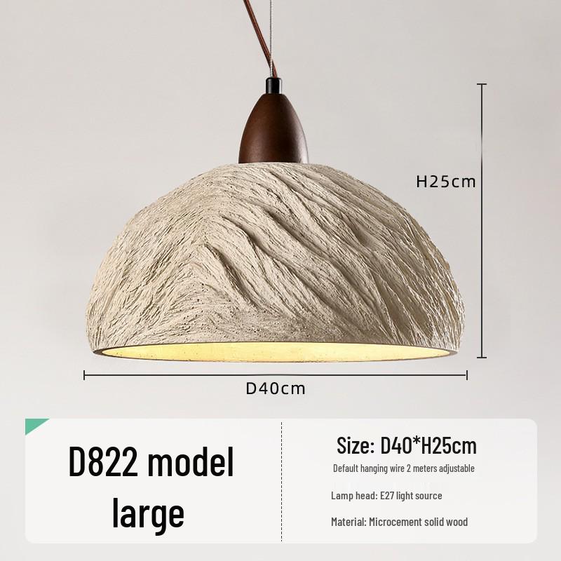 Japanese Wabi-Sabi Yellow Travertine Pendant Light, Retro Mid-Century Style for Bedroom, Homestay, or Restaurant.