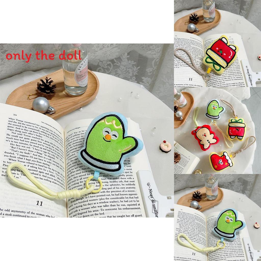 Christmas Plush Hand Gloves And Cookie Figures With Short Pile Fabric For Seasonal Gift Tags