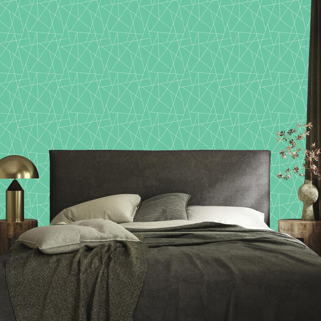 Wallpaper Geometric Sea Pattern, Soft Forms 50x1000