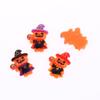 5Pcs Halloween Pumpkin Wizard Jack Resin Charms With Cute Witch Design Perfect For Diy Jewelry Making Halloween Party Decor