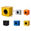 1Pc Orange/Black/Yellow/White/Blue Abs Ktv Mic Microphone Flag Station Square Shaped Microphone Tv Interview Station Black Hole