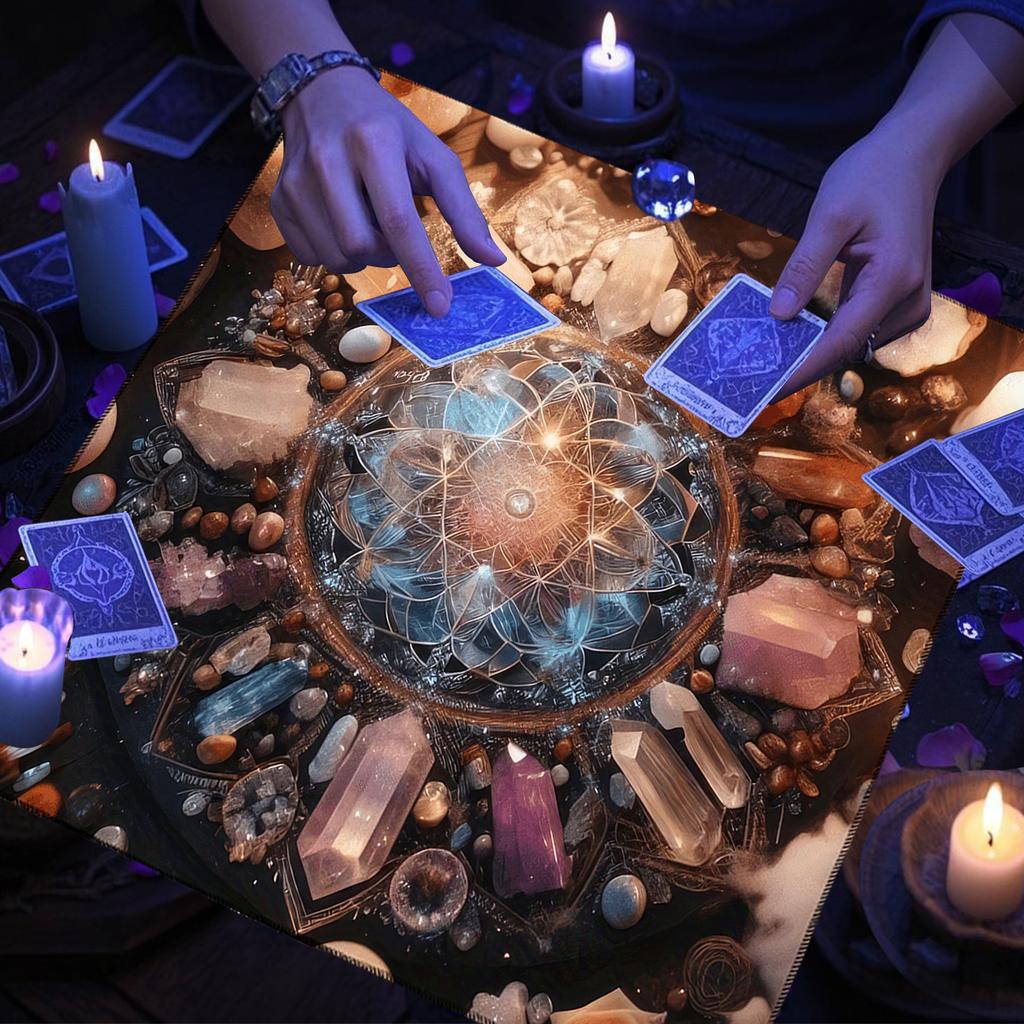 Tarot Tischdecke Mandala Blume des Lebens Altar Tuch Für Divination Meditation Kreis Galaxie Tarot Matte Spirituelle Orakel Karten Pad