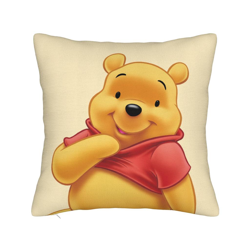 Federa per Cuscino Quadrata Cartone Animato Winnie the Pooh Poliestere Decorativa Maialino Tigro Ih-Oh, Federa 45*45cm